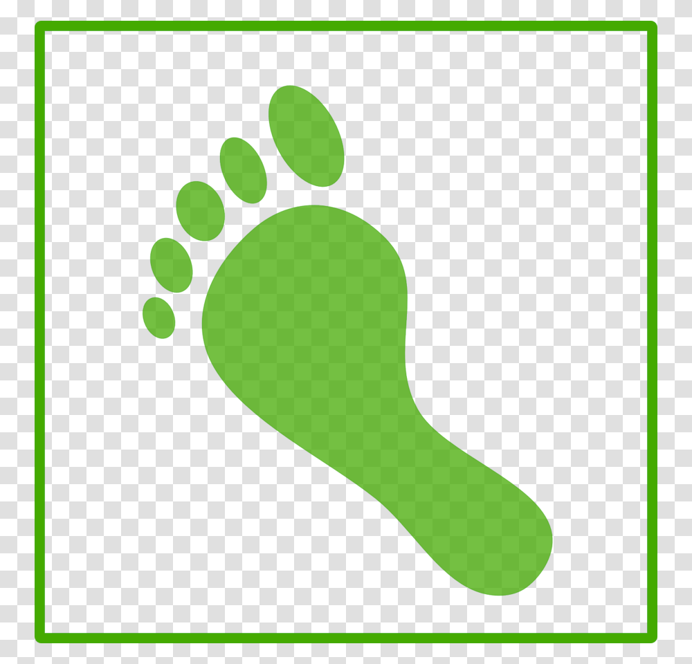 Download Green Footprint Icon Clipart Ecological Footprint, Tennis Ball, Sport, Sports Transparent Png