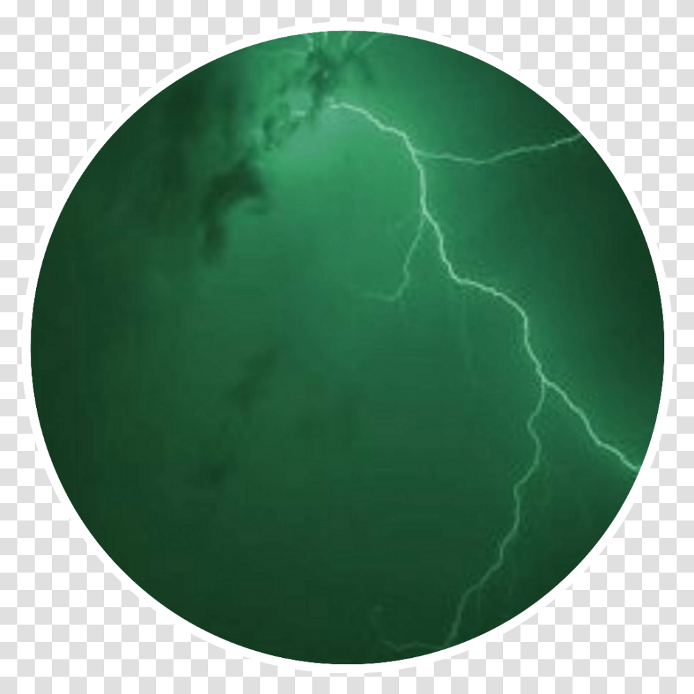 Download Green Lightning Greenlightning Thunderstorm, Nature, Outdoors, Moon, Outer Space Transparent Png