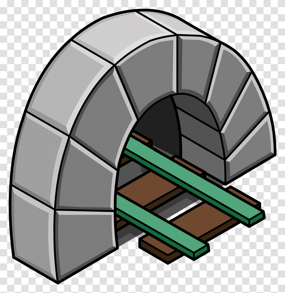 Download Green Line Tunnel Icon Tunnel Full Size Tunel, Architecture, Building, Soccer Ball, Dome Transparent Png