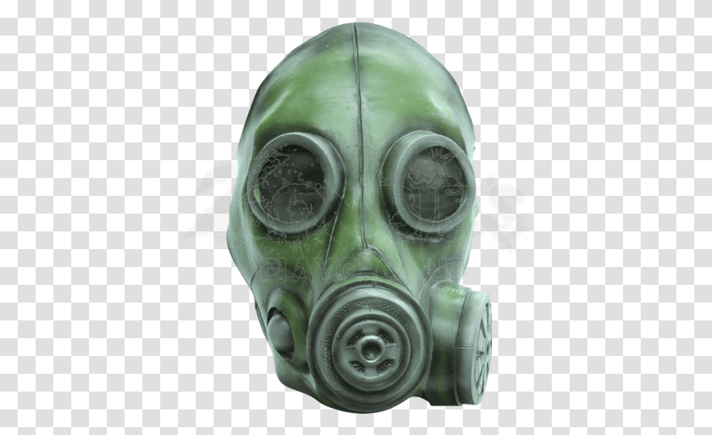 Download Green Smoke Mask Green Gas Mask Full Size Mascaras De La Guerra, Helmet, Clothing, Apparel, Alien Transparent Png