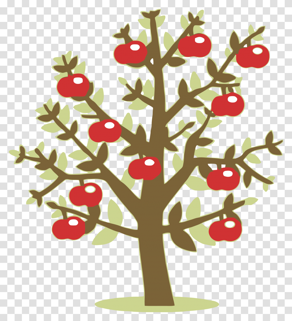 Download Green Tree Clipart Apple Tree Clipart Background, Plant, Fruit, Food, Cherry Transparent Png