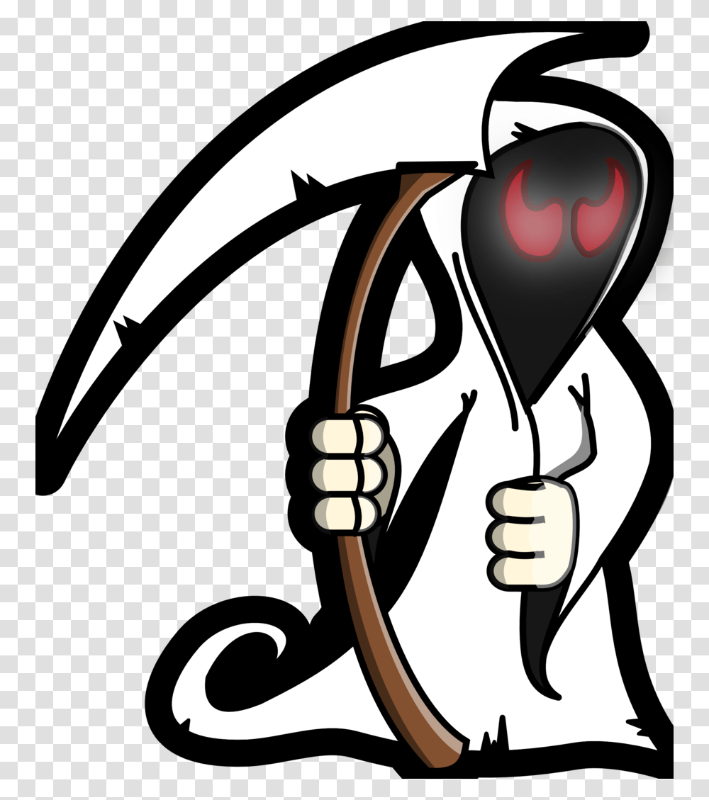 Download Grim Reaper Logo Clipart Death Clip Art Clipart, Hand, Stencil, Slingshot Transparent Png
