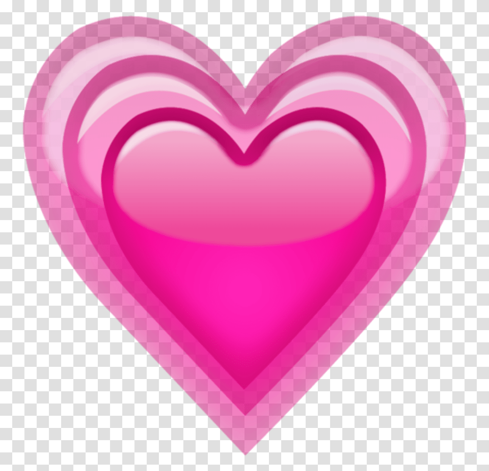 Download Growing Pink Heart Emoji Icon Hearts, Balloon, Sweets, Food, Confectionery Transparent Png