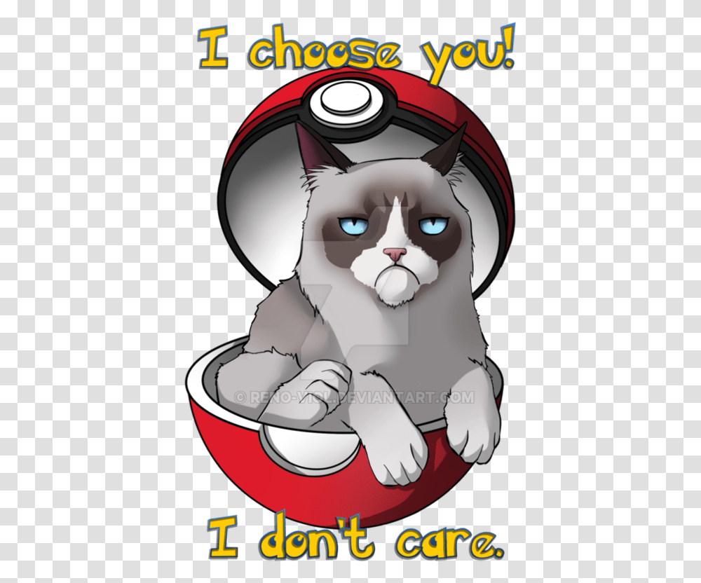 Download Grumpy Cat Christmas Clipart Cartoon Of Grumpy Cat, Pet, Mammal, Animal, Poster Transparent Png