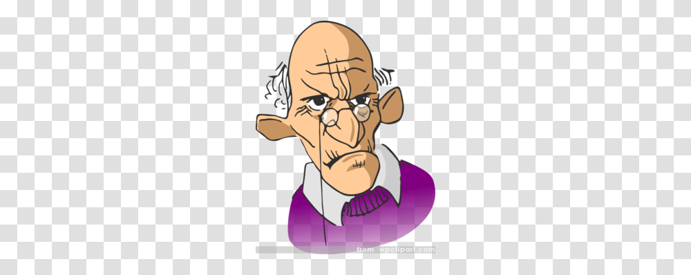 Download Grumpy Old Man Clipart Clip Art, Face, Person, Human, Book Transparent Png