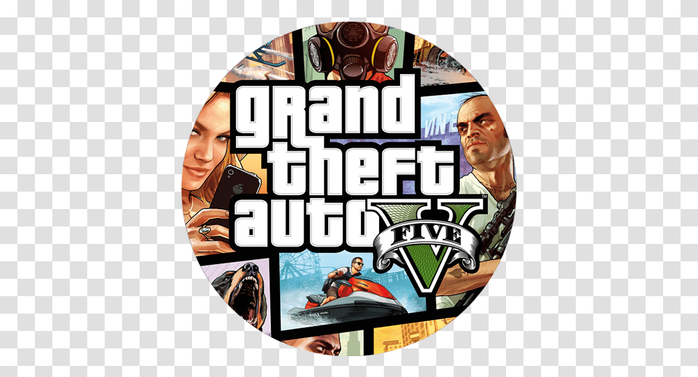 Download Gta Grand Theft Auto 5 Round Full Size Grand Theft Auto 5 Round, Person, Human Transparent Png