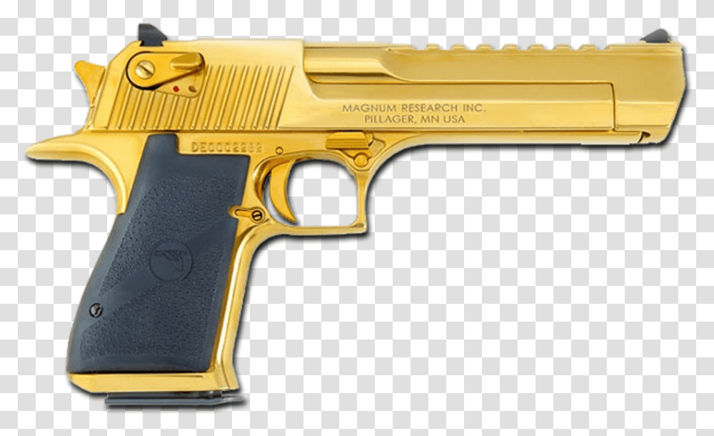 Download Gun Deagle Golden Deserteagle Gold Pistol Weapon Desert Eagle 50 Ae Gold, Weaponry, Handgun Transparent Png