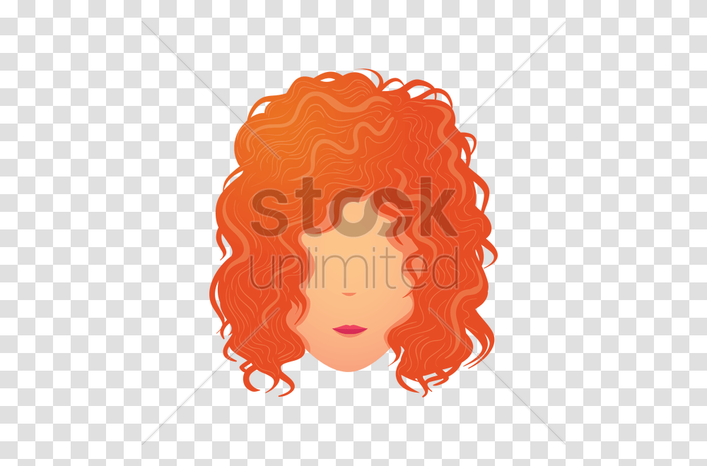 Download Hair Clipart Hairstyle Clip Art Hair Face Red Orange, Birthday Cake, Dessert, Food, Wig Transparent Png