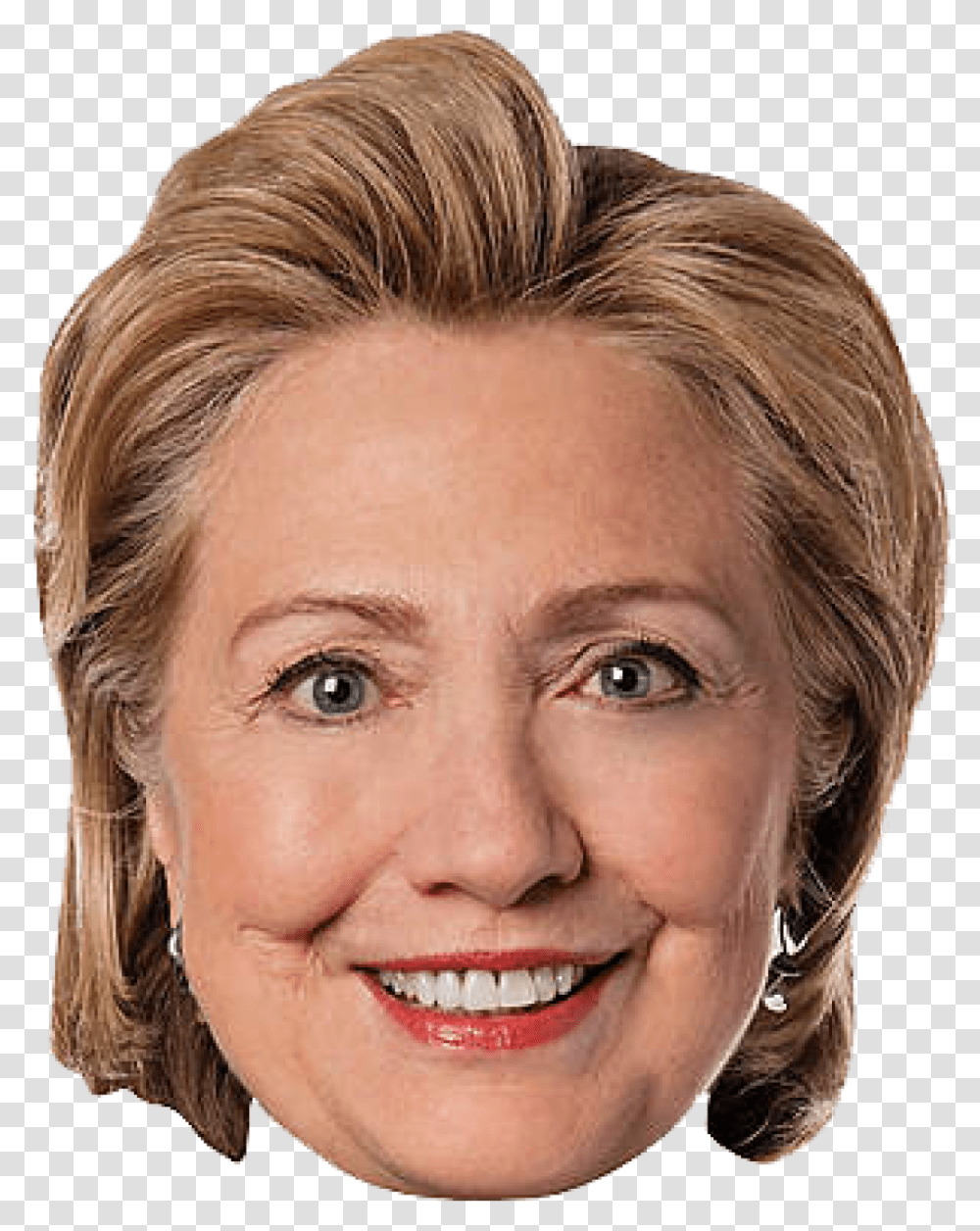 Download Hair United Clinton Trump Face States Hillary Hq Hillary Clinton Face, Person, Head, Smile, Dimples Transparent Png