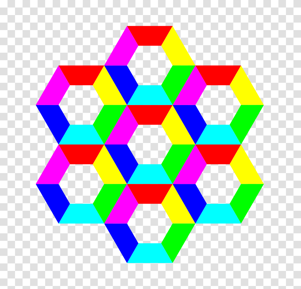 Шестиугольник цветной