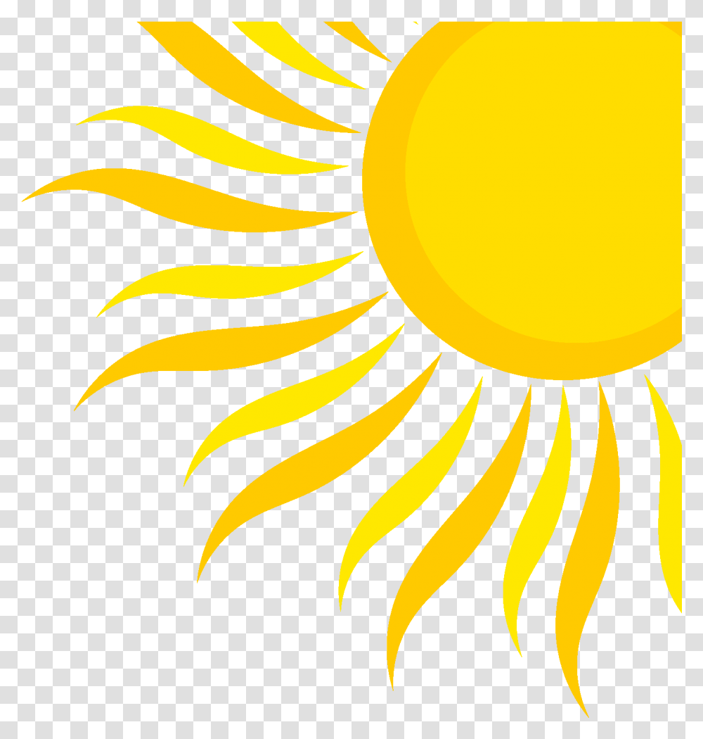 Download Half Sun Clip Art Summer Sun, Graphics, Flower, Plant, Blossom Transparent Png