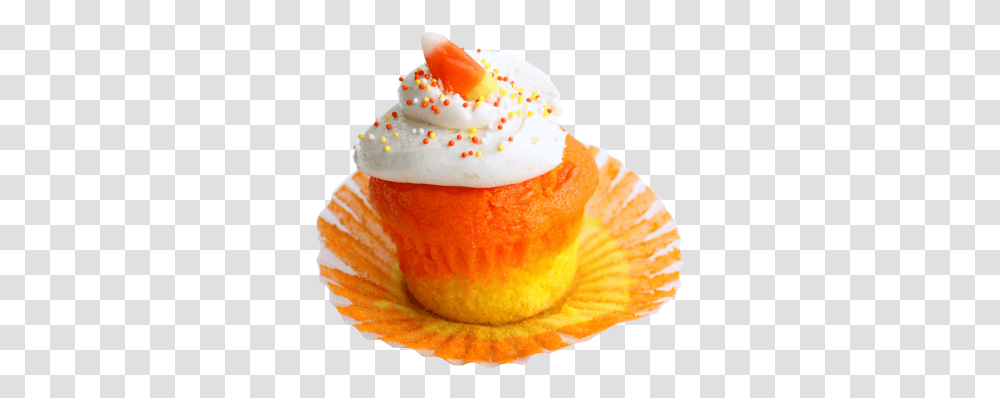 Download Halloween Cupcake Psd Candy Corn Cupcakes Full Halloween Cupcakes, Cream, Dessert, Food, Creme Transparent Png