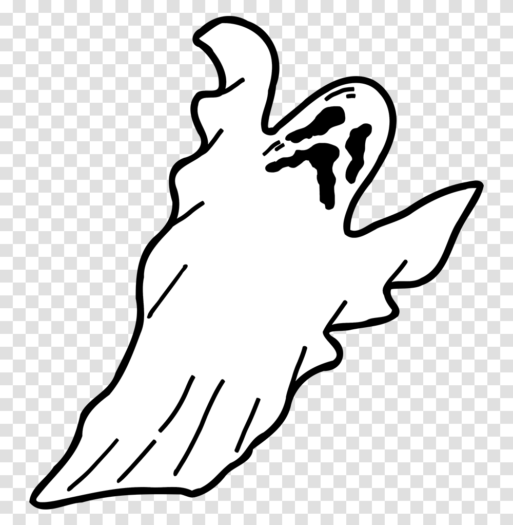 Download Halloween Ghost Hd Free Scary Ghost Clipart, Stencil, Silhouette, Person, Human Transparent Png