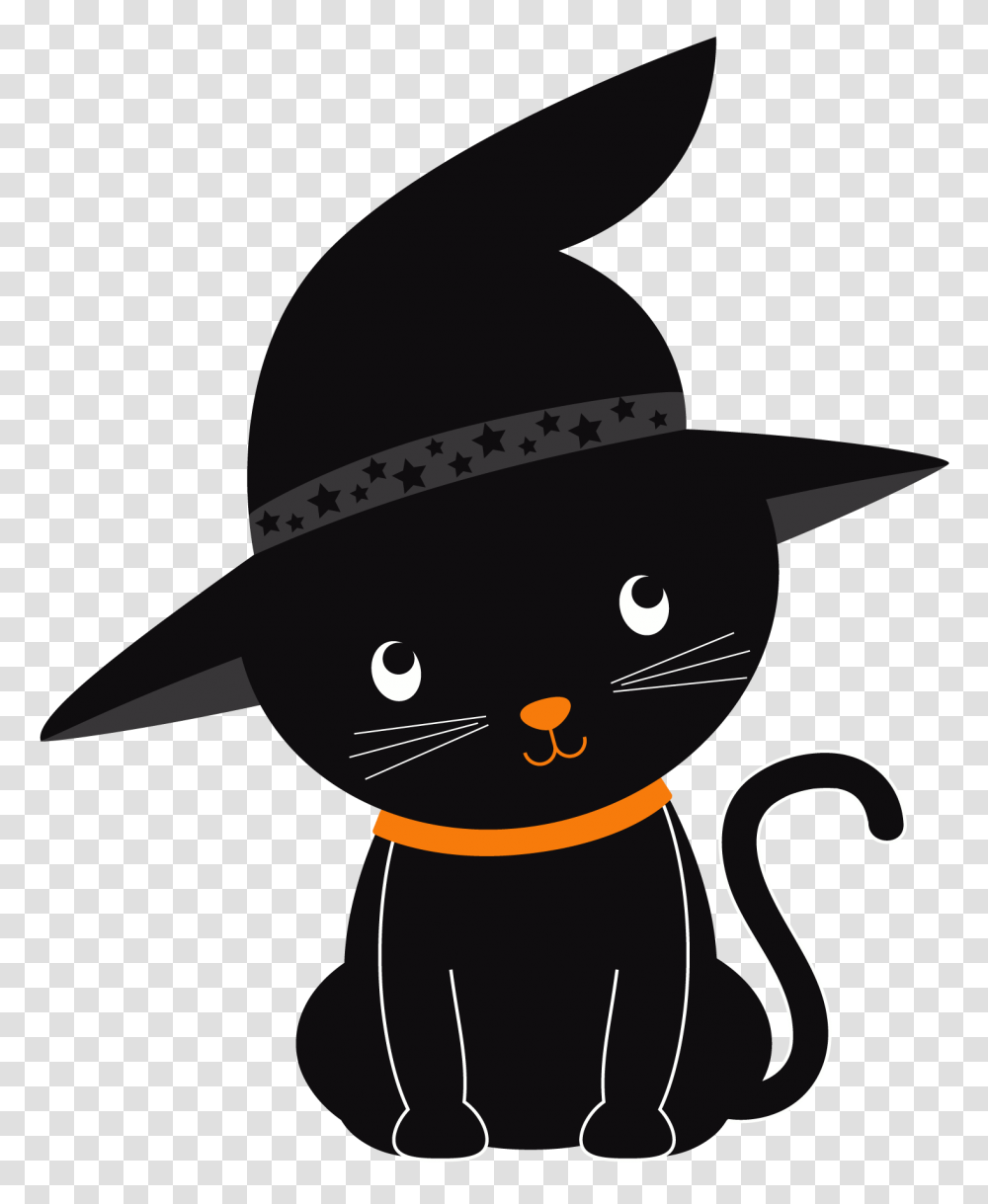 Download Halloween Image Cute Halloween Cat Cute Halloween Black Cat Clipart, Clothing, Apparel, Pet, Mammal Transparent Png