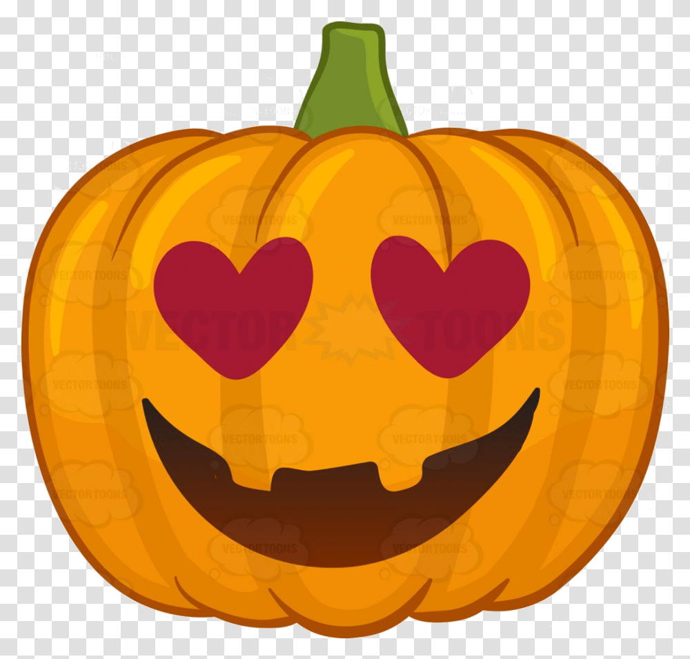 Download Halloween Images Jack O Lantern In Love Hd Jack O Lantern Happy Face, Pumpkin, Vegetable, Plant, Food Transparent Png