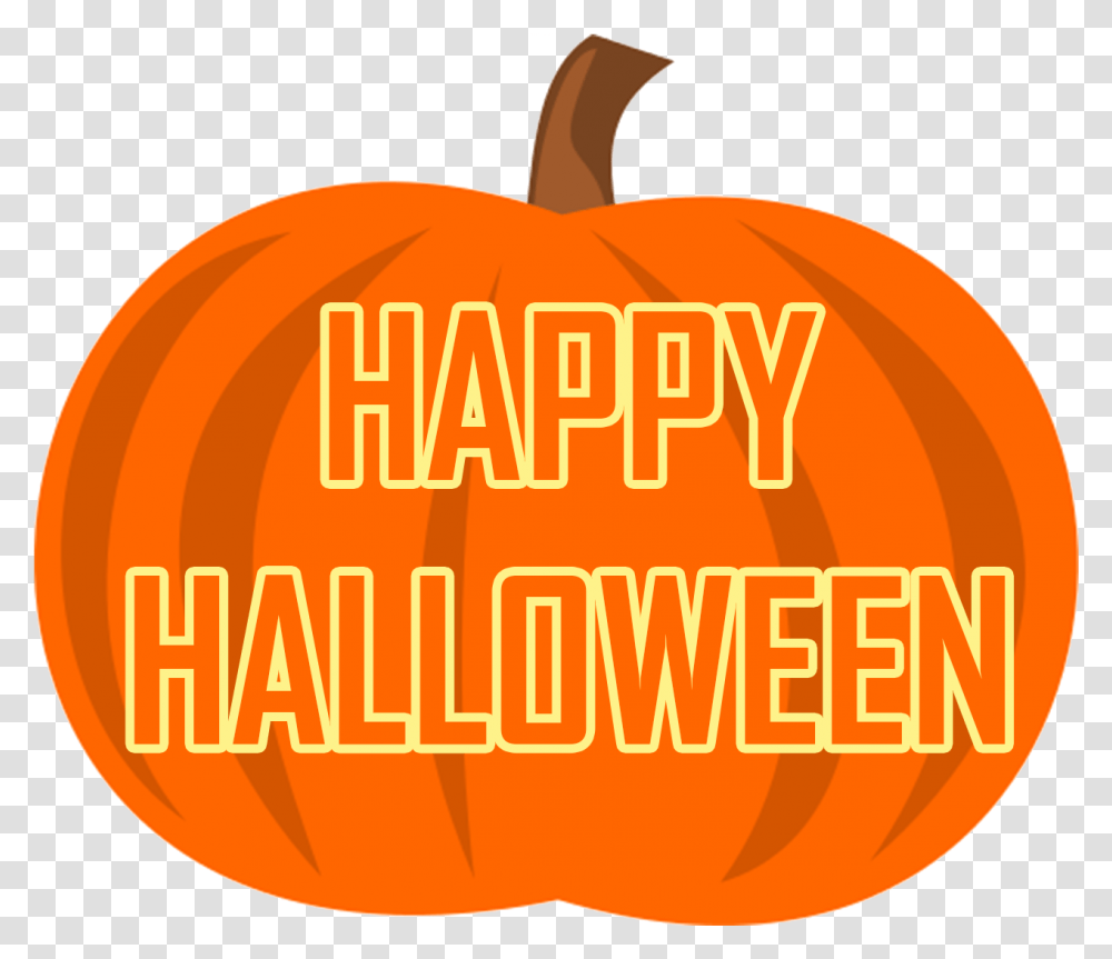 Download Halloween Logo Image, Pumpkin, Vegetable, Plant, Food Transparent Png