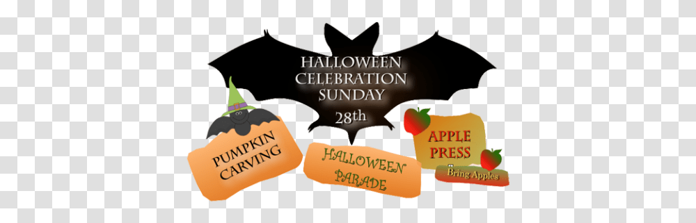 Download Halloween Neighborhood Events Silhouette Clip Logo Bat Out Of Hell, Text, Word, Food, Weapon Transparent Png