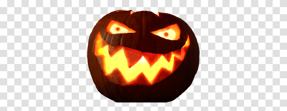 Download Halloween Pumpkin With Glowing Eyes By Astoko Pumpkin Happy Halloween, Plant, Vegetable, Food, Candle Transparent Png