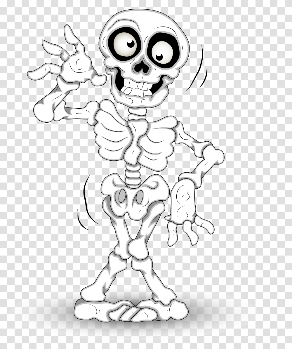 Download Halloween Skeleton Skull Free Hq Halloween Clip Art Skeleton, Toy Transparent Png
