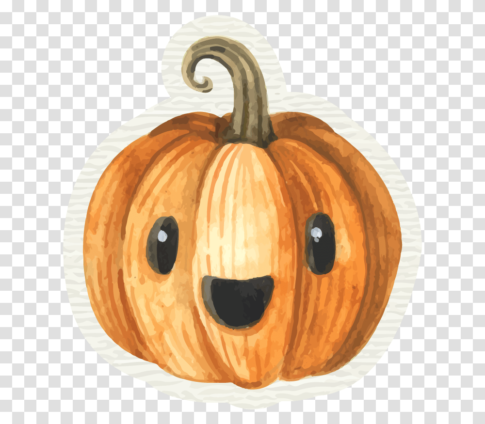 Download Halloween Watercolor Family Halloween Traditions, Plant, Pumpkin, Vegetable, Food Transparent Png