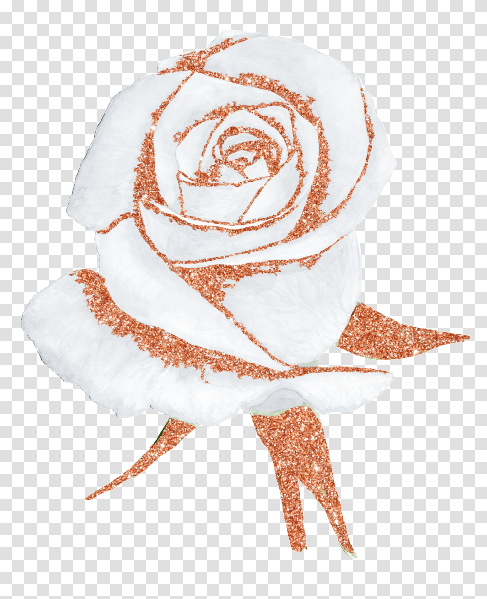 Download Hand Painted A White Rose Free Rose Gold Flower, Plant, Blossom Transparent Png
