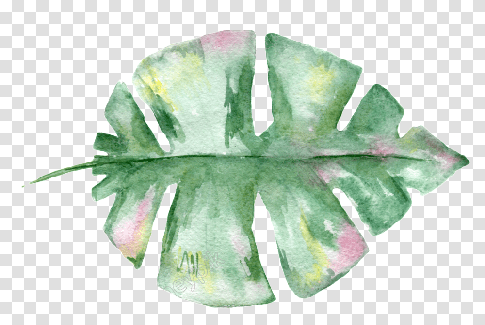 Download Hand Painted Watercolor Leaf Material Leaves, Plant, Veins, Spoke, Machine Transparent Png