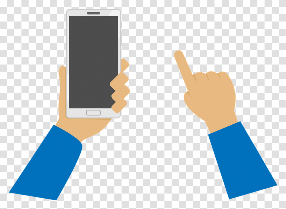 Download Hand Phone Vector, Electronics, Finger, Mobile Phone, Cell Phone Transparent Png