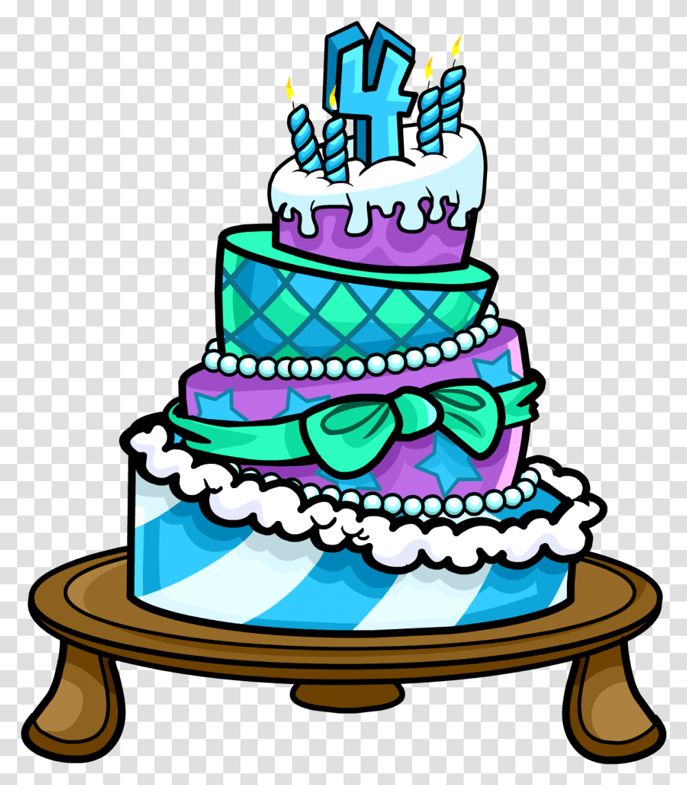 Download Happy Birthday Cake 4th Birthday Cake Clipart, Dessert, Food, Wedding Cake Transparent Png