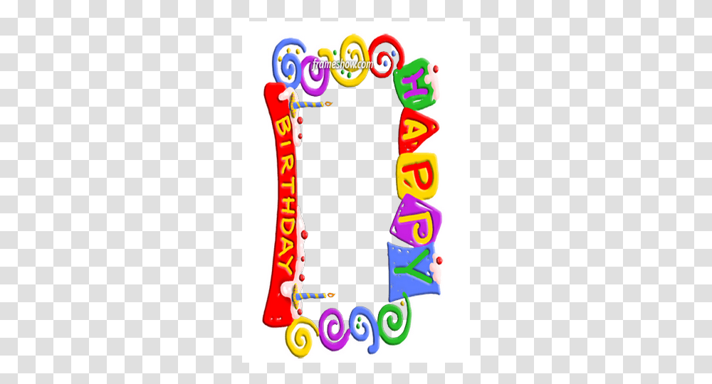 Download Happy Birthday Frame Clipart Line Toy Clip Art Text, Number, Alphabet, Sweets Transparent Png