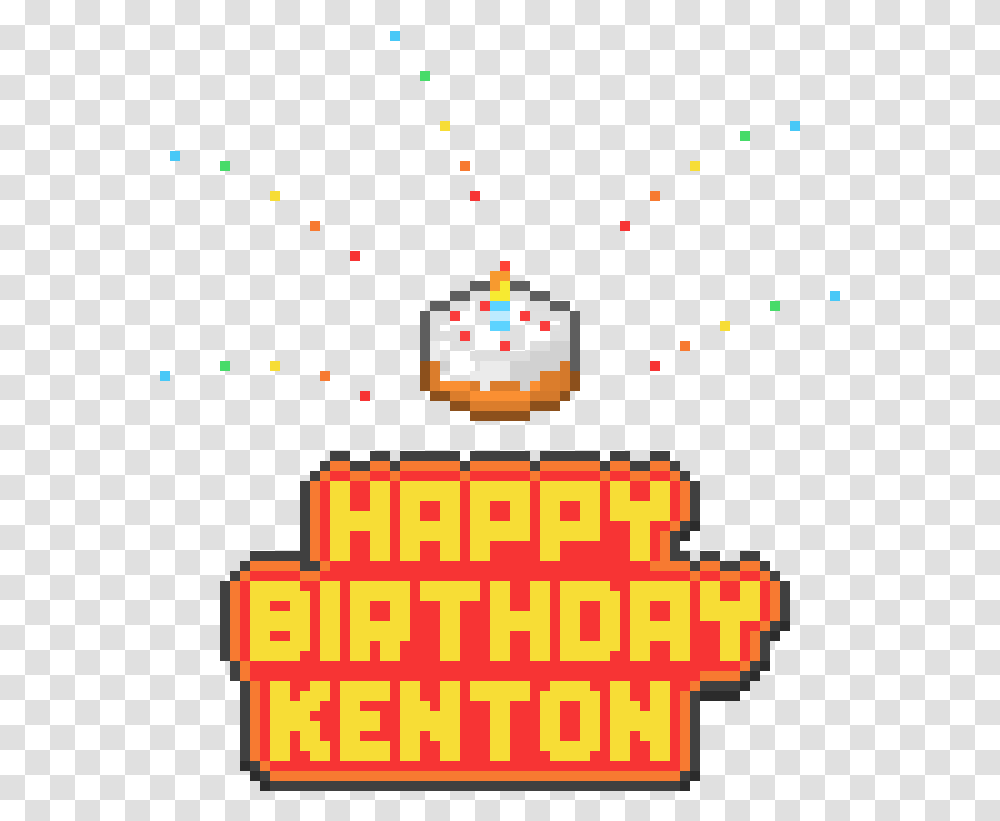 Download Happy Birthday Minecraft Cake, Graphics, Art, Pac Man, Super Mario Transparent Png