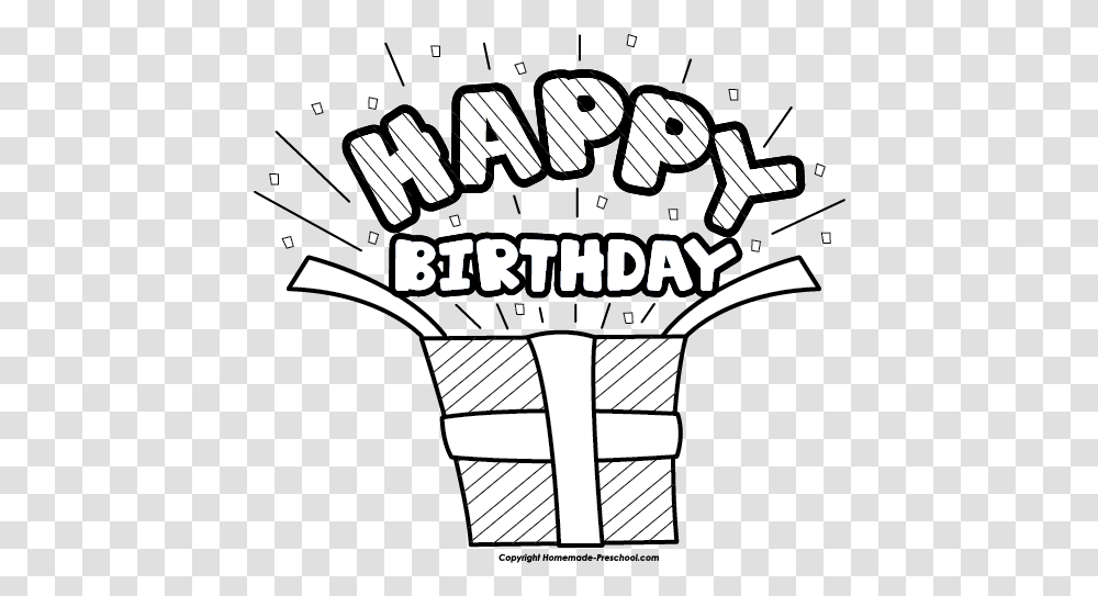 Download Happy Birthday Presents Clip Art Happy Birthday Happy Birthday Surprise Drawing, Text, Hand, Label, Crowd Transparent Png