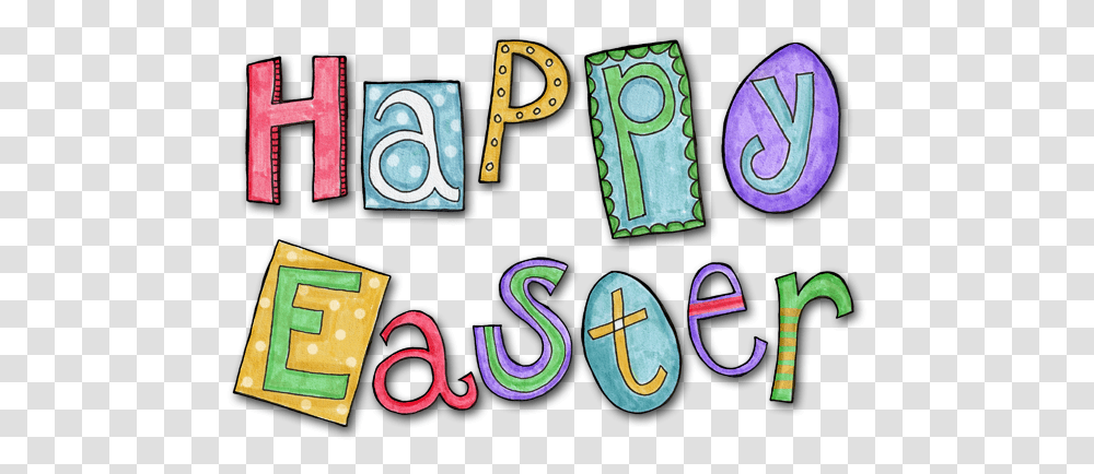 Download Happy Easter Word Art, Text, Alphabet, Label, Symbol Transparent Png
