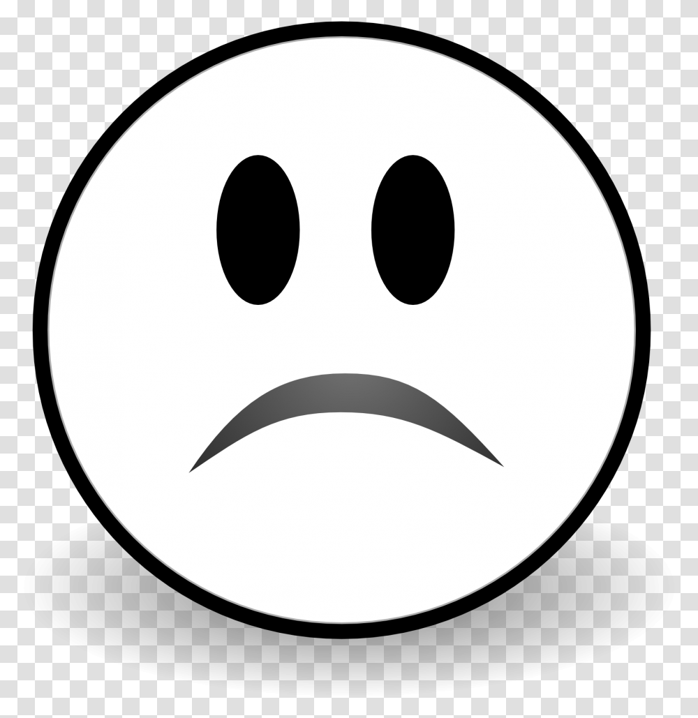 Download Happy Face Images Sad Clipart Black And White, Stencil, Moon, Outer Space, Night Transparent Png