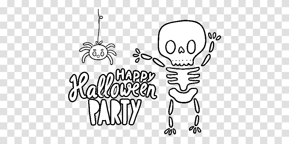 Download Happy Halloween Party Coloring, Light, Lightbulb, Stencil Transparent Png