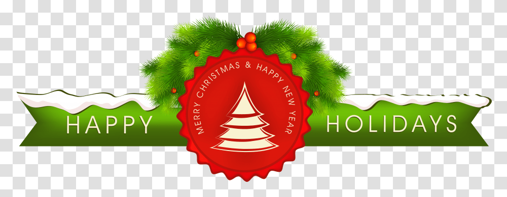 Download Happy Holidays Text Image With No Merry Christmas Clipart Disney Christmas, Wax Seal, Envelope, Mail, Greeting Card Transparent Png