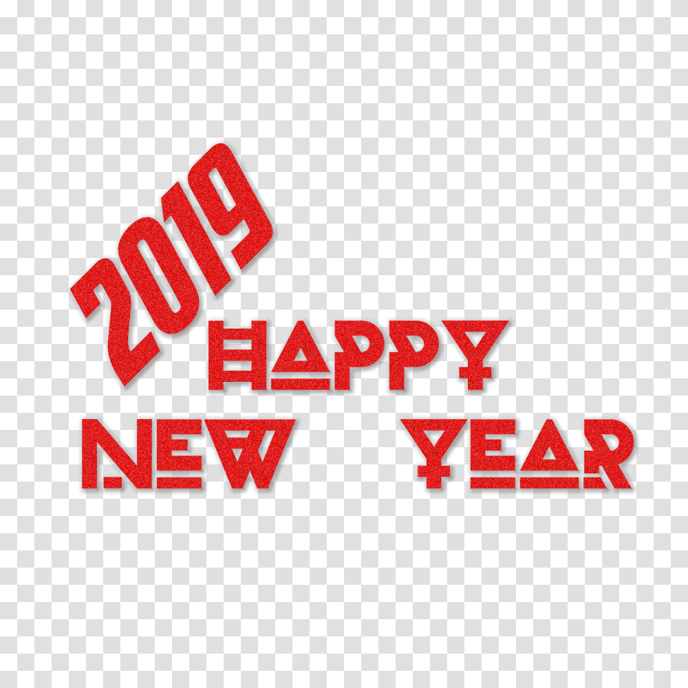 Download Happy New Year 2019 With Image Carmine, Word, Label, Text, Alphabet Transparent Png