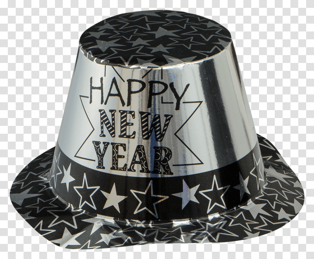 Download Happy New Year Hat New Year Hat, Clothing, Apparel, Party Hat, Wristwatch Transparent Png