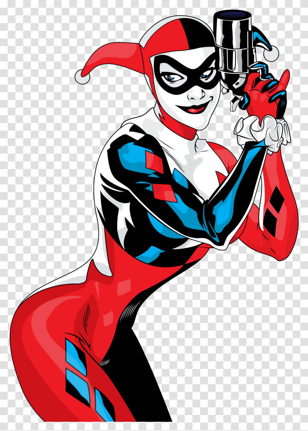 Download Harley Quinn Image For Free Harley Quinn Dc, Hand, Graphics, Art, Person Transparent Png