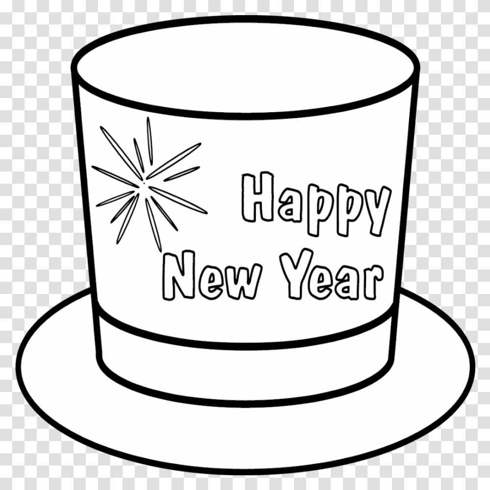 Download Hat Happy New Year W New Year For 3rd Class, Coffee Cup, Cylinder, Lamp, Clothing Transparent Png