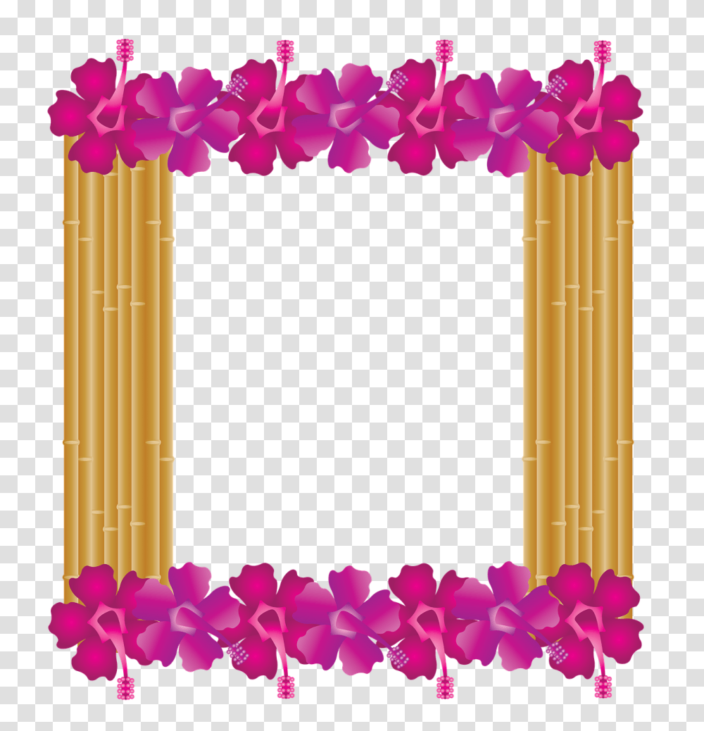Download Hawaiian Frame Images Marco Hawaiano, Purple, Plant, Gate, Flower Transparent Png