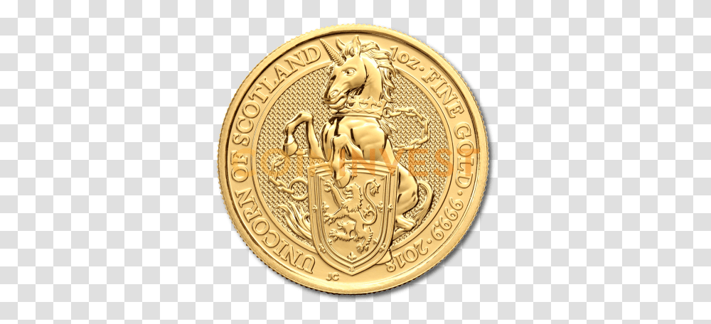 Download Hd 1 Oz Queen's Beasts Unicorn Gold Coin 1 Oz Solid, Money, Clock Tower, Architecture, Building Transparent Png