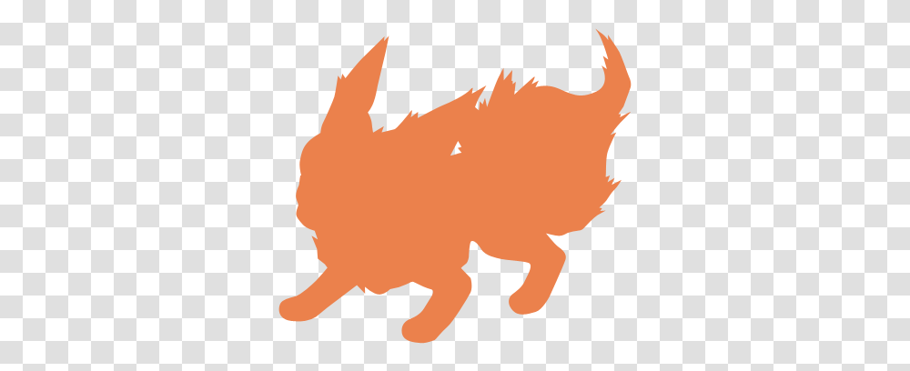 Download Hd 136 Fire And Orange Image Flareon Silhouette, Bird, Animal, Wood, Leaf Transparent Png