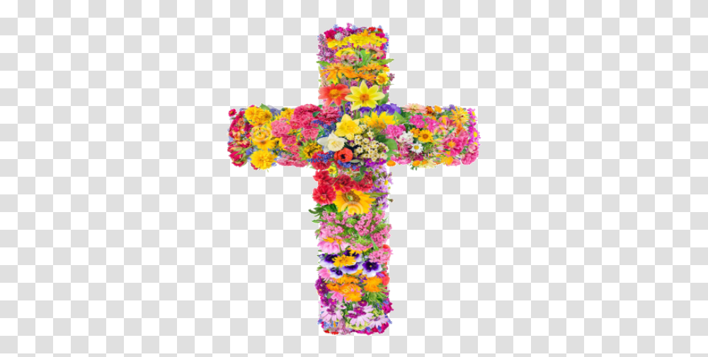 Download Hd 15 Flower Cross For Free Jesus Flower, Symbol Transparent Png