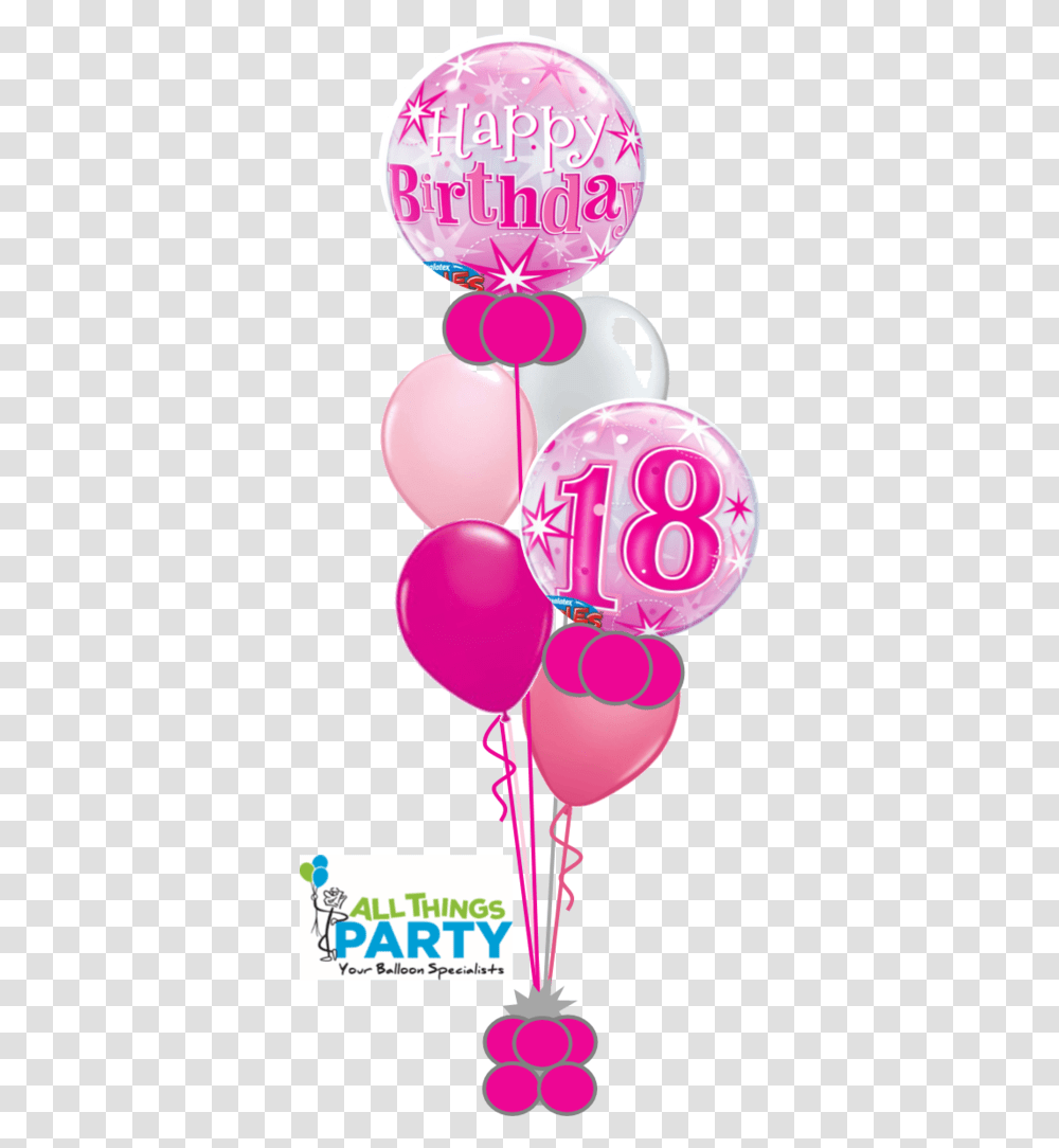 Download Hd 18th Birthday Bubble Bouquet 50th Birthday Balloon For 18th Birthday Transparent Png