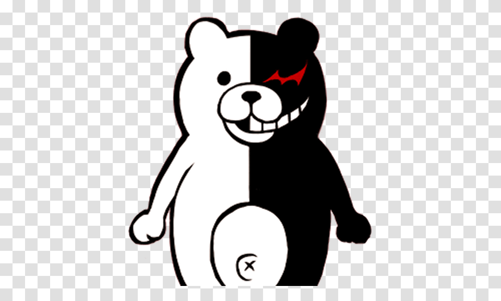 Download Hd 40 Monokuma, Mammal, Animal, Wildlife, Stencil Transparent Png