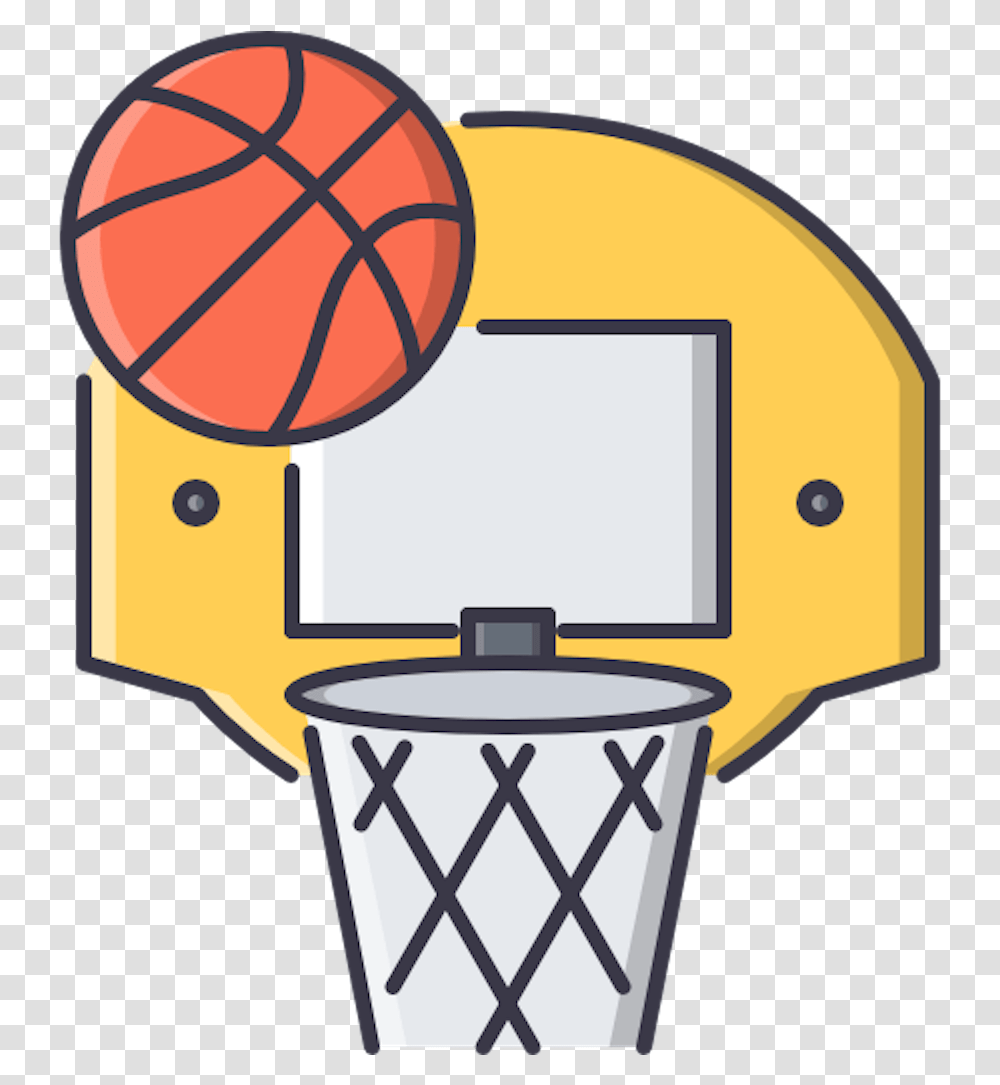 Download Hd A Different Basketball Game Basketball Hoop Slam Dunk Outline, Bucket, Scale,  Transparent Png