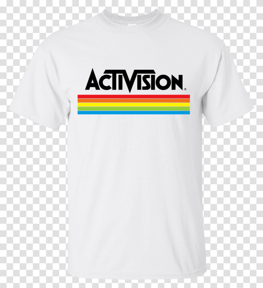 Download Hd Activision Retro Logo Video Game Atari 2600 T Cool Things To Put On A Shirt, Clothing, Apparel, T-Shirt, Person Transparent Png