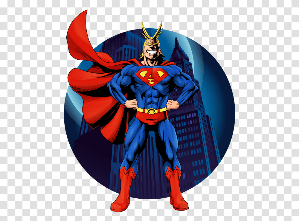 Download Hd All Might X Superman Preview All Might T Shi Superman X All Might, Batman, Person, Human, Costume Transparent Png