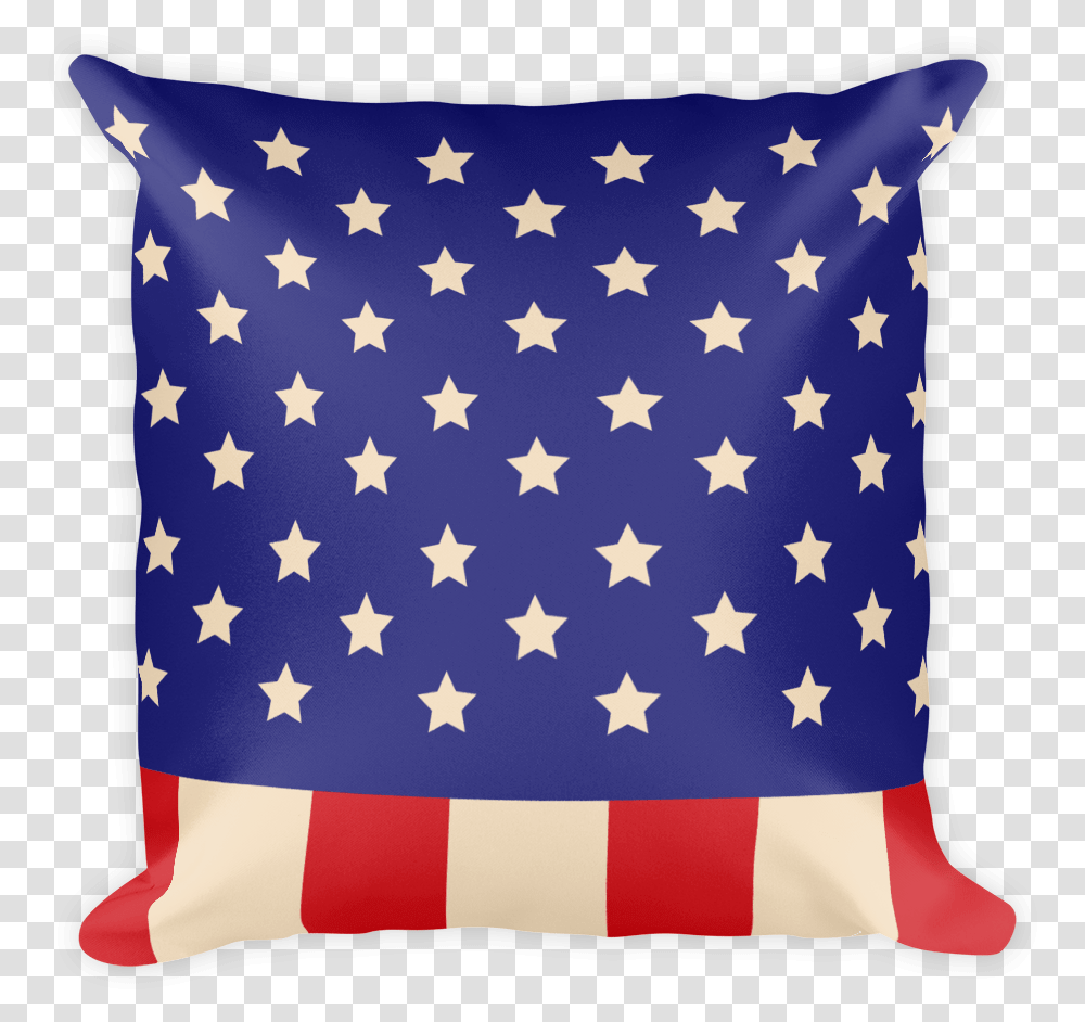 Download Hd American Stars Square Pillow Signs Unique Pillow, Cushion, Rug, Flag, Symbol Transparent Png