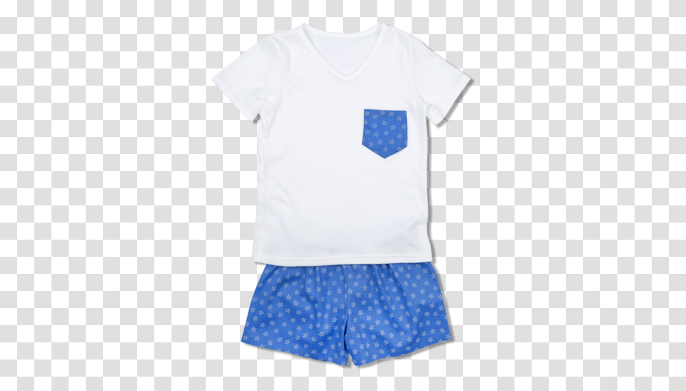 Download Hd Amiki Ss18 Pyjamas Leon Blue Stars Board Short Pajamas, Clothing, Apparel, Skirt, Person Transparent Png